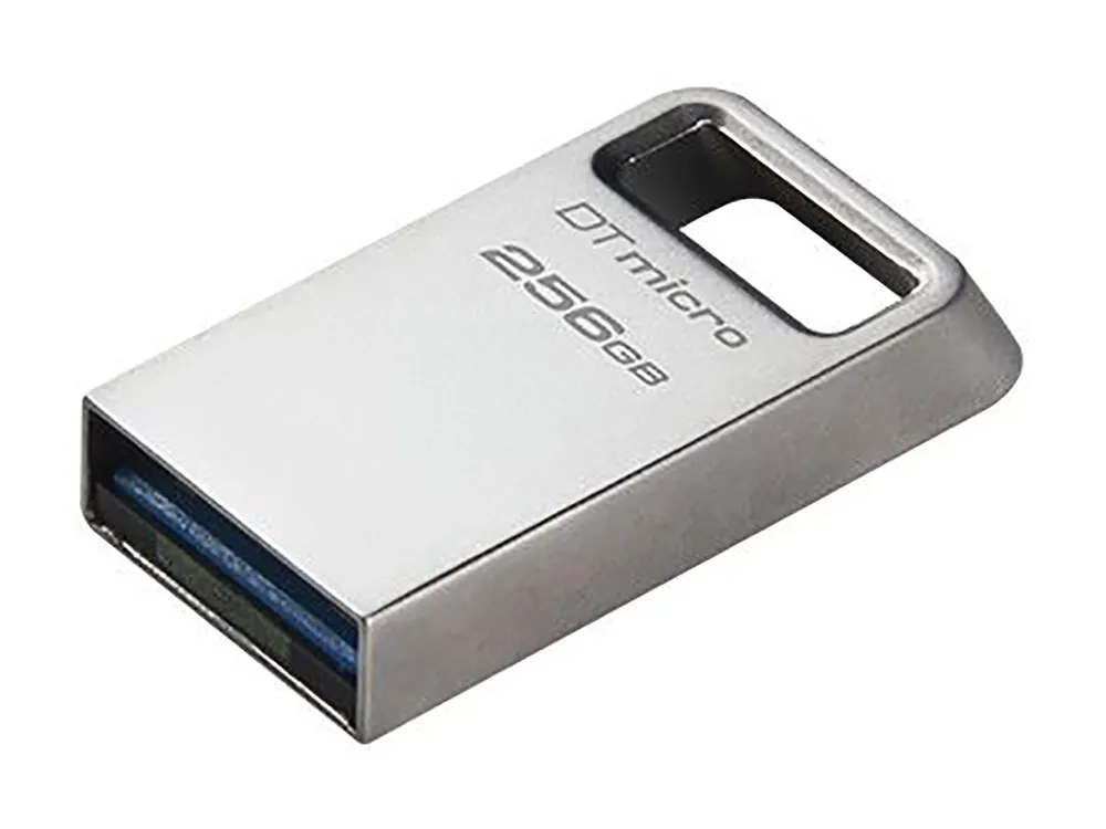 256GB USB3.2 Flash Drive Kingston DataTravaler Micro (DTMC3G2/256GB), Premium Metal Case (R:200MB/s)