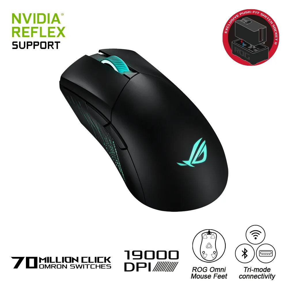 Gaming Mouse ASUS ROG Gladius III Wireless, Negru