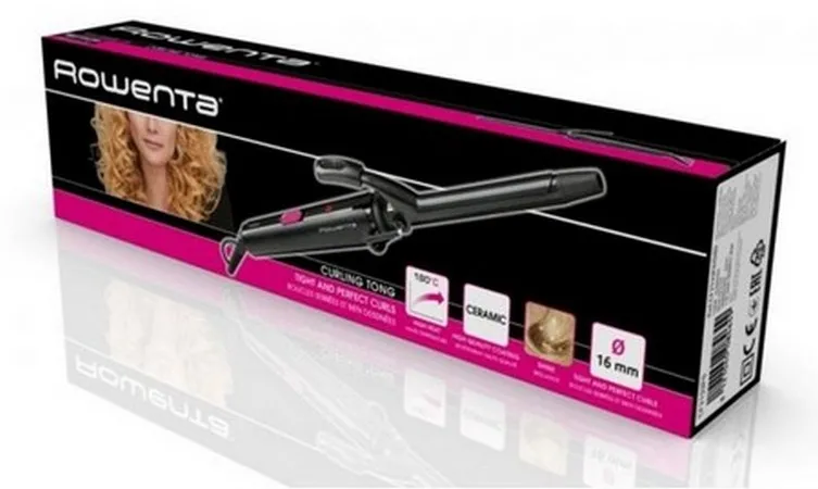 Ondulator de păr Rowenta Curling Tong CF2133F0, Negru