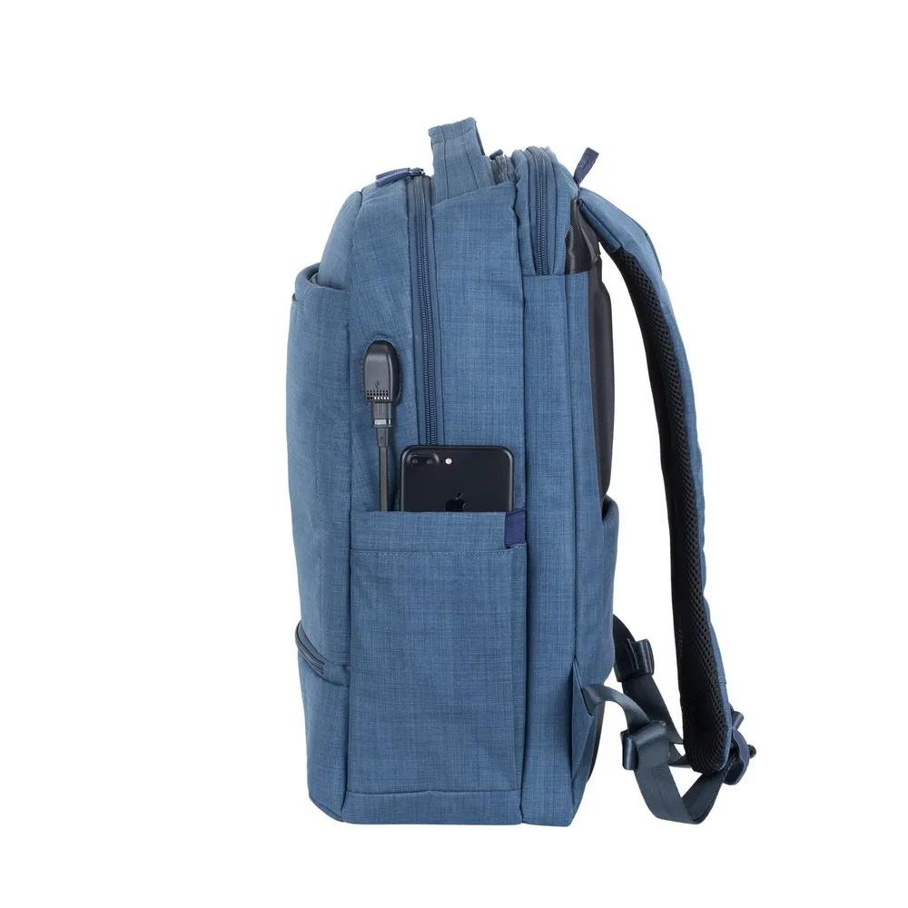 Rucsac pentru Laptop RivaCase Biscayne, 17.3", Poliester, Albastru