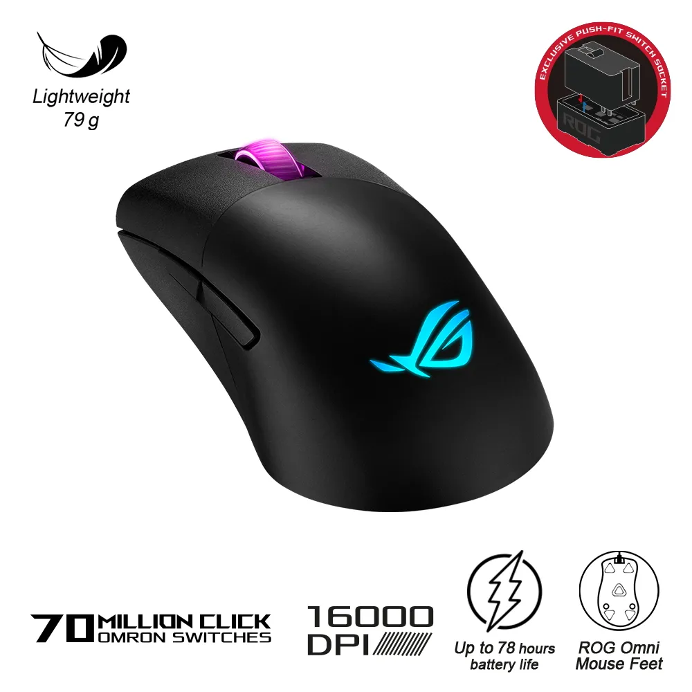 Gaming Mouse ASUS ROG Keris, Negru