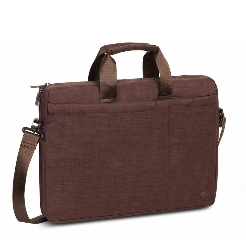 Geantă pentru Laptop RivaCase Biscayne, 15.6", Poliester, Maro