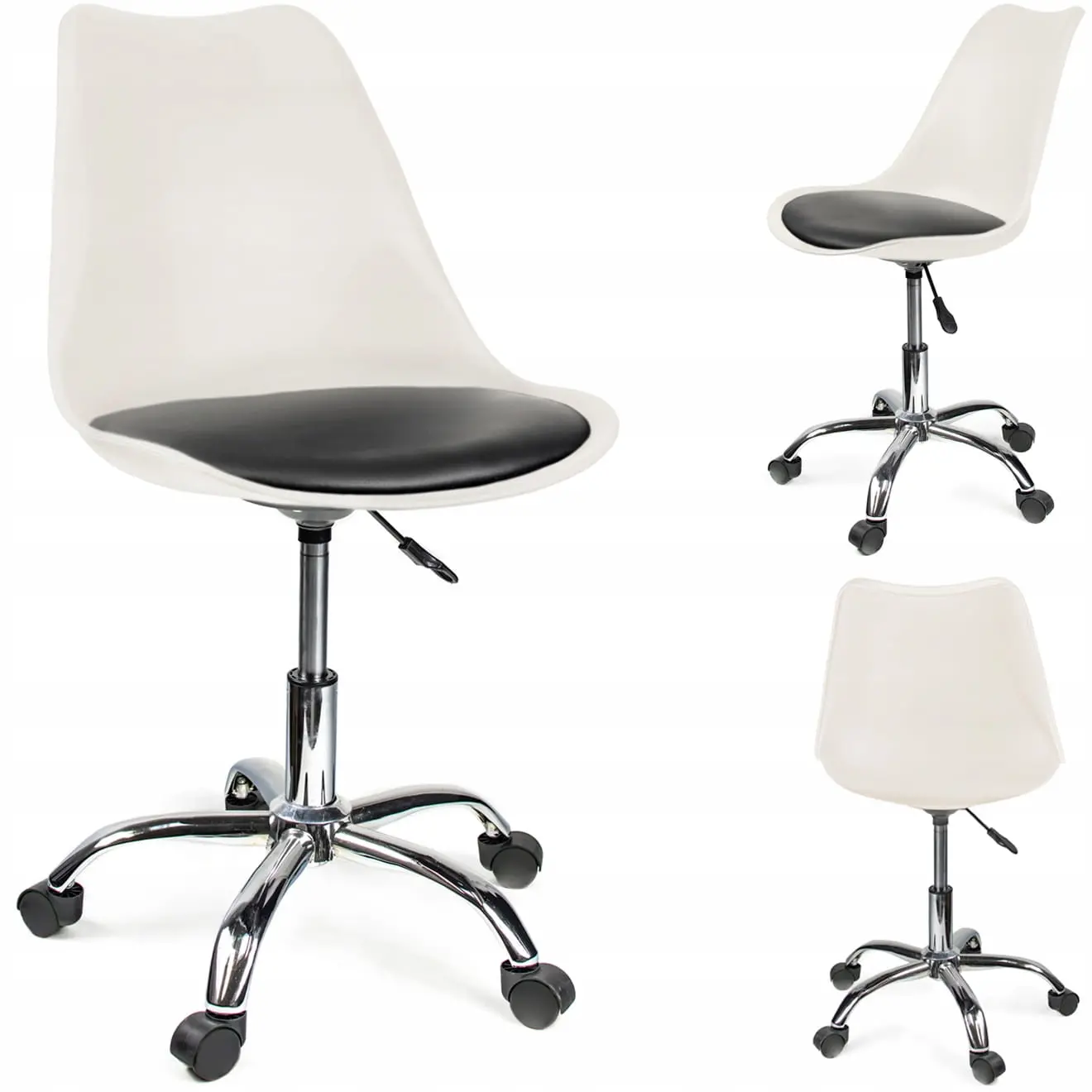 Scaun JUMI IGER (alb-negru)