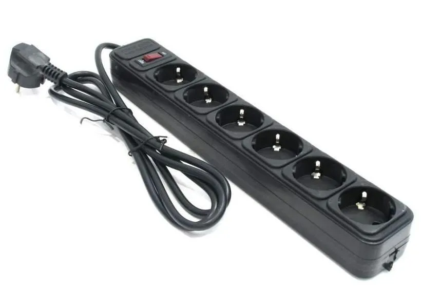 Prelungitor electric Ultra Power UP6-B-10PPB, 6 Prize, 3m, Negru