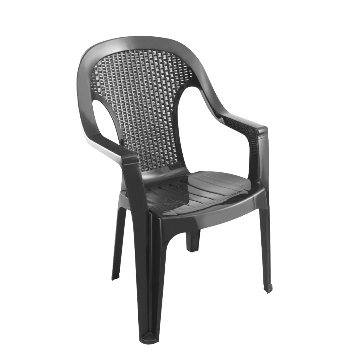 Scaun plastic Valentina Ratan (antracit)