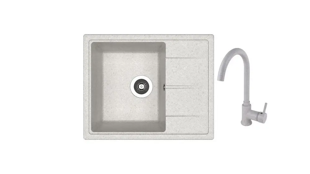 SET chiuveta Dr Gans Nika 580 + SanDonna F 7073 gri 