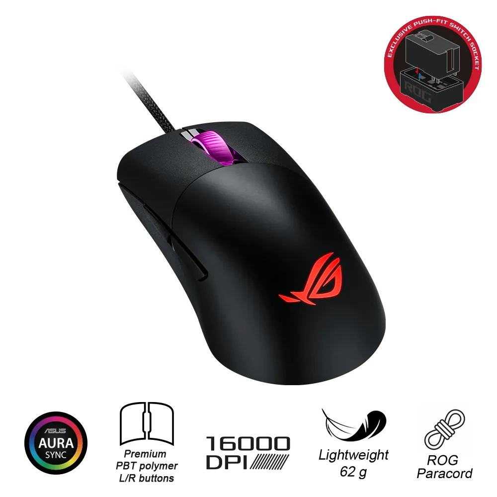 Gaming Mouse ASUS ROG Keris, Negru