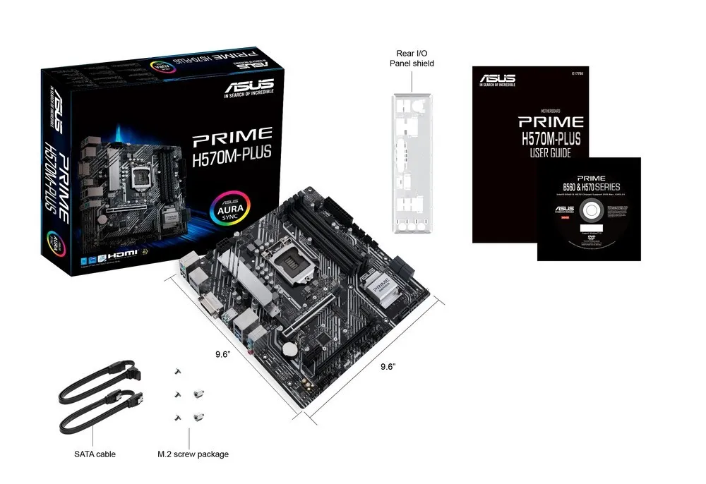 Placă de bază ASUS PRIME H570M-PLUS, LGA1200, Intel H570, Micro-ATX