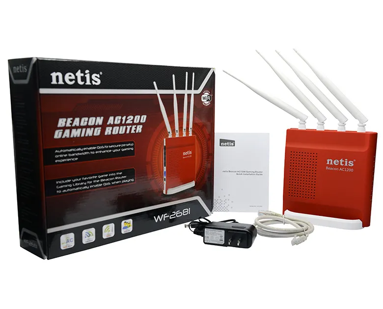 Router fără fir Netis WF2681, Roșu