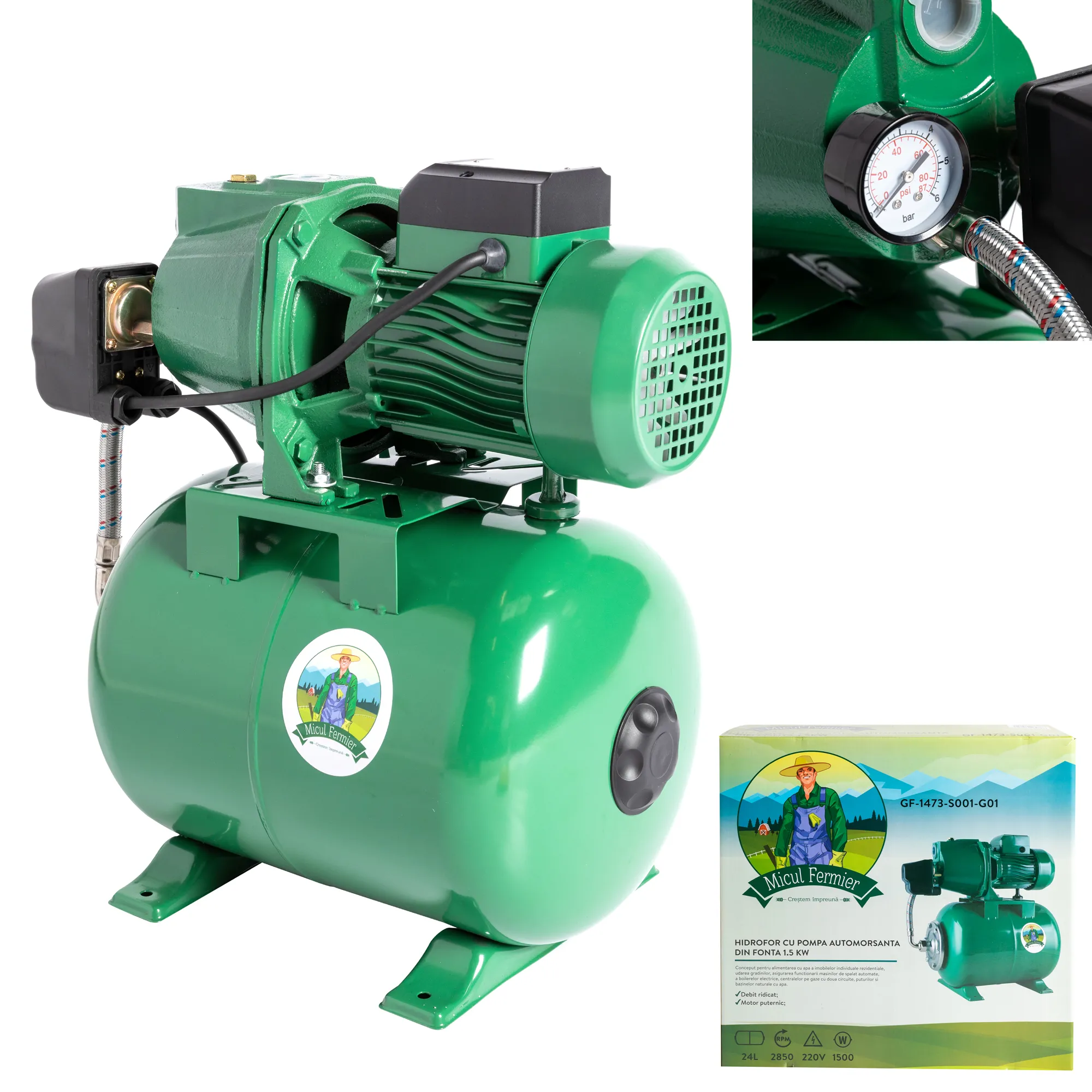 Hidrofor cu pompa autoamors Micul Fermier 1,5kW