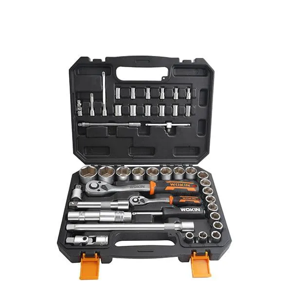 Set de 45 de chei tubulare WOKIN de 1/4 & 1/2 Cr-V (Industrial)