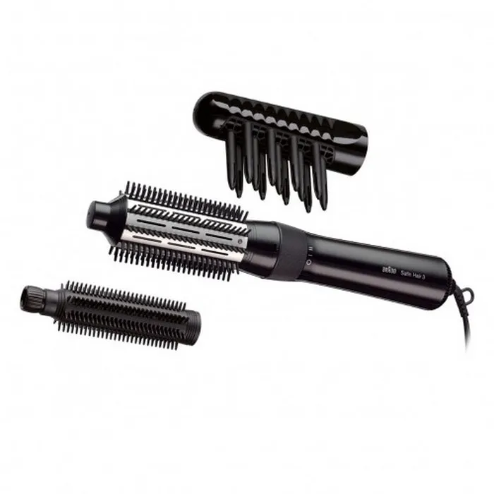 Uscător de păr-perie Braun Satin Hair 3 AS330, 400 W, Negru