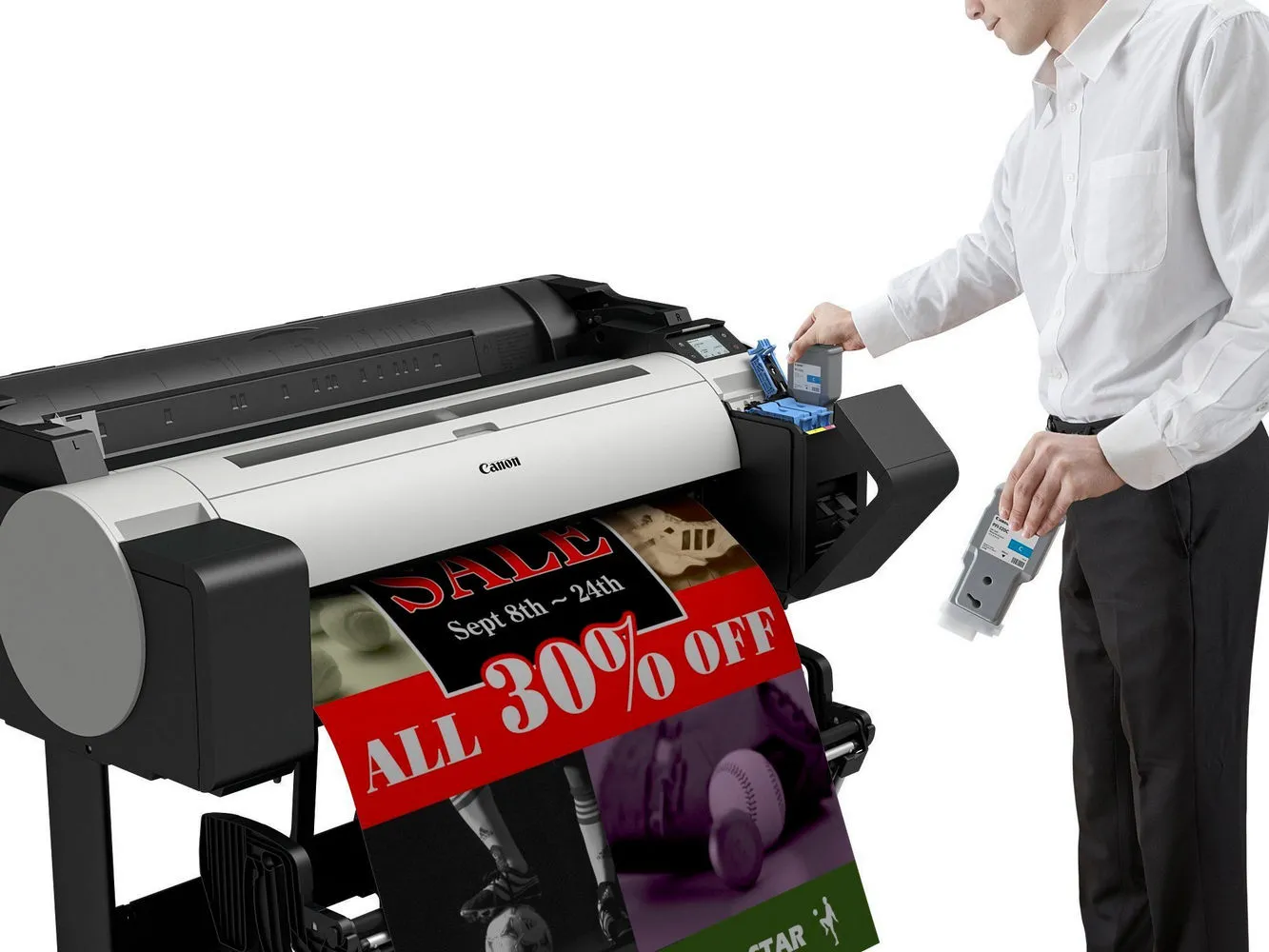 Plotter de format mare Canon imagePROGRAF TM-200, Negru
