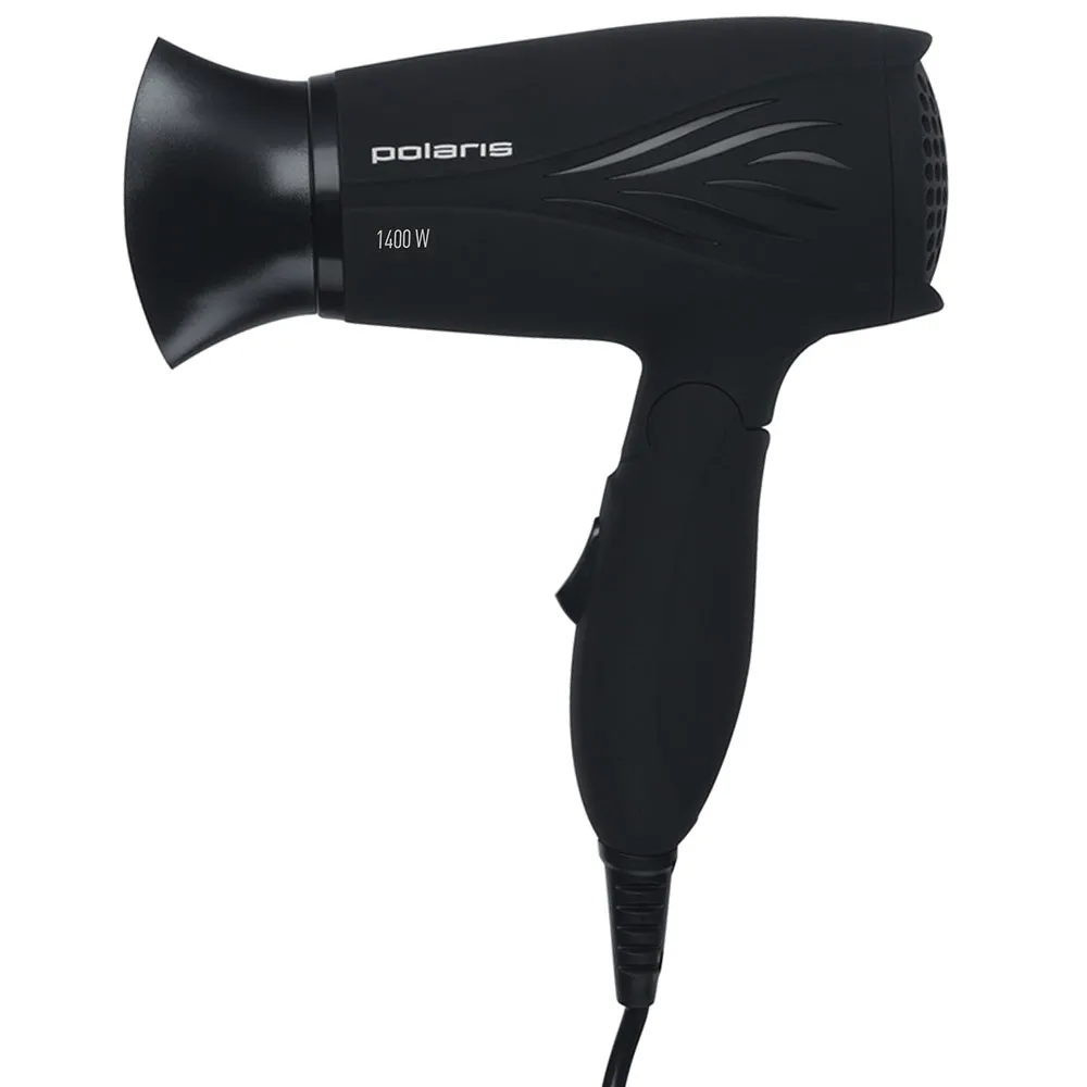 Uscător de păr compact Polaris PHD 1467T, 1400 W, Negru