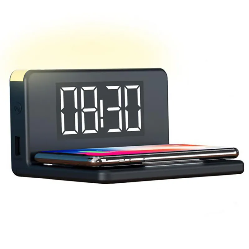 Ceas cu alarmă Cellularline, with Wireless Charging, Negru