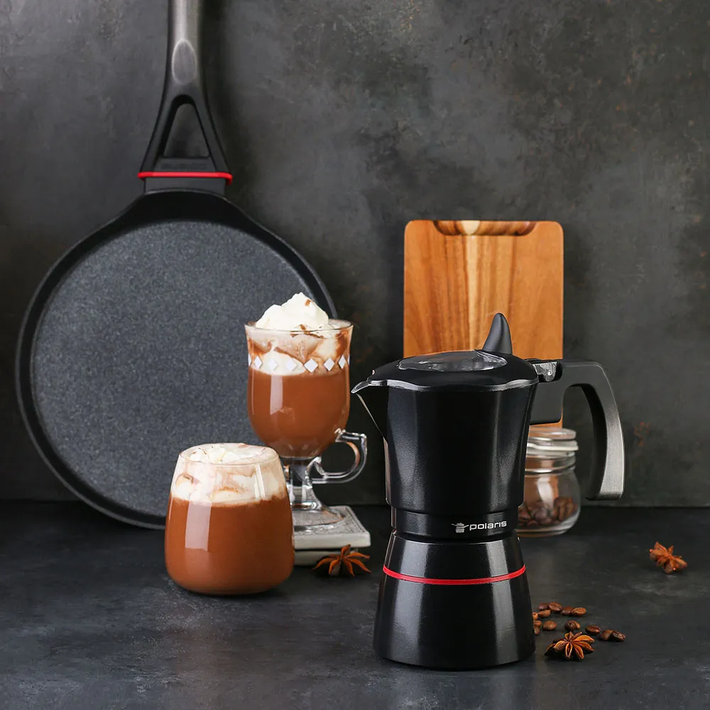 Espressor Geyser  Polaris PRO collection-6C, Negru