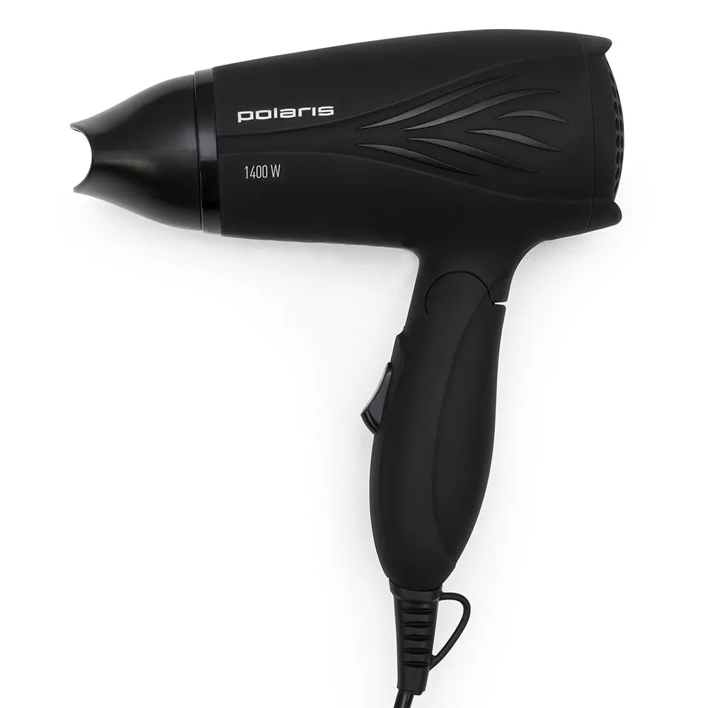 Uscător de păr compact Polaris PHD 1467T, 1400 W, Negru