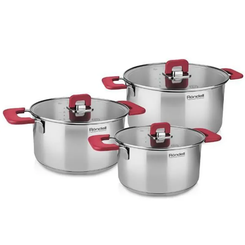 Set de vase Rondell RDS-940, 5,2L, 24cm, Oțel inoxidabil