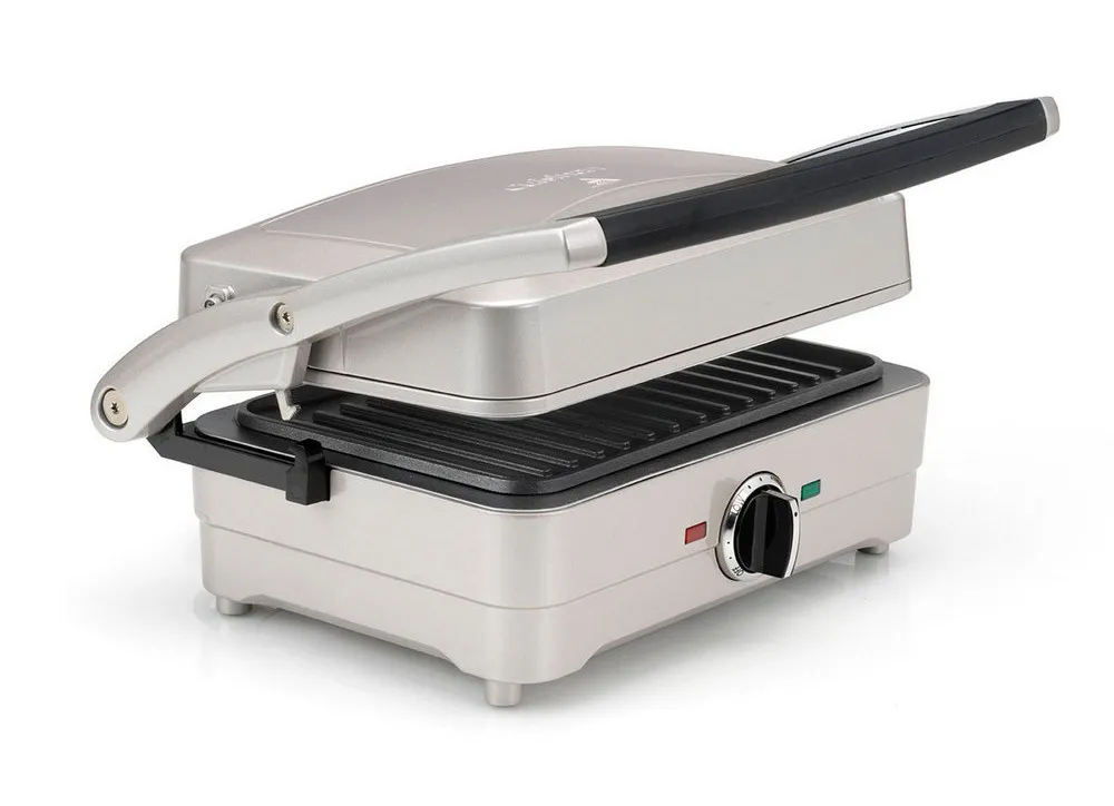 Grătar electric Cuisinart GRSM3E, 1000W, Argintiu