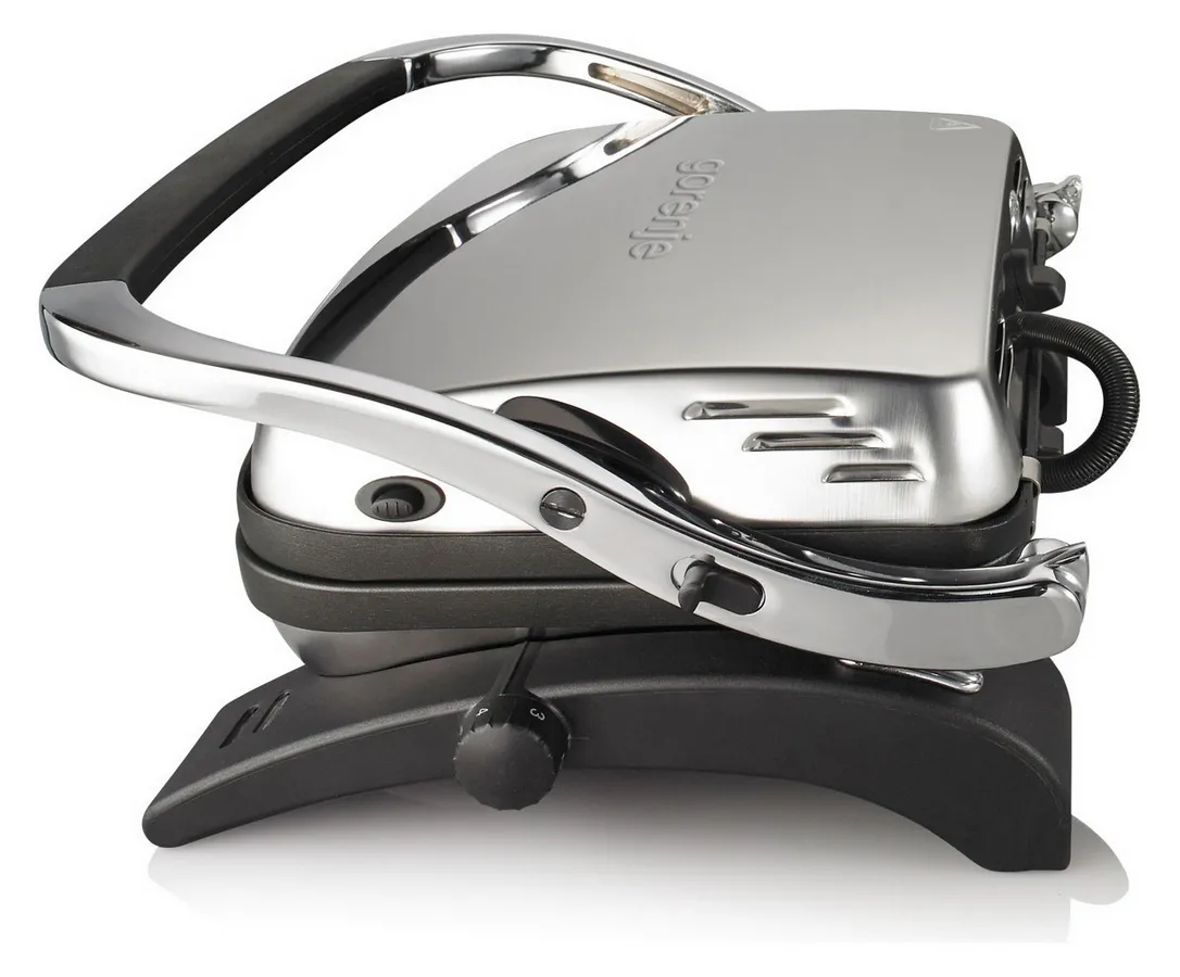 Grătar electric Gorenje CONTACT GRILL KR1800EPRO, 1800W, Argintiu