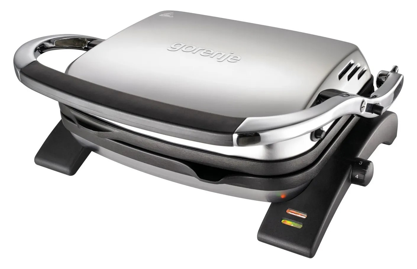 Grătar electric Gorenje CONTACT GRILL KR1800EPRO, 1800W, Argintiu