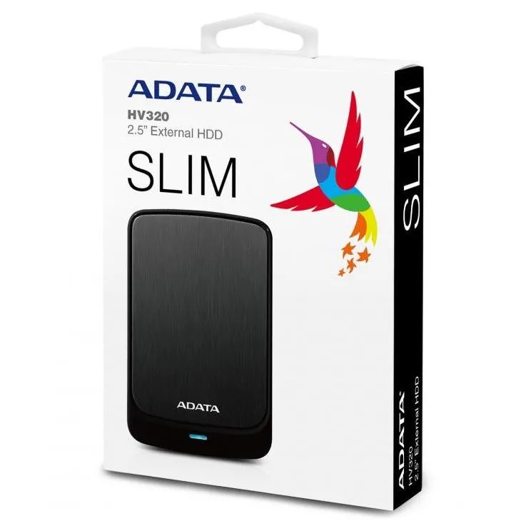 HDD portabil extern ADATA HV320,  2 TB, Negru (AHV320-2TU31-CBK)