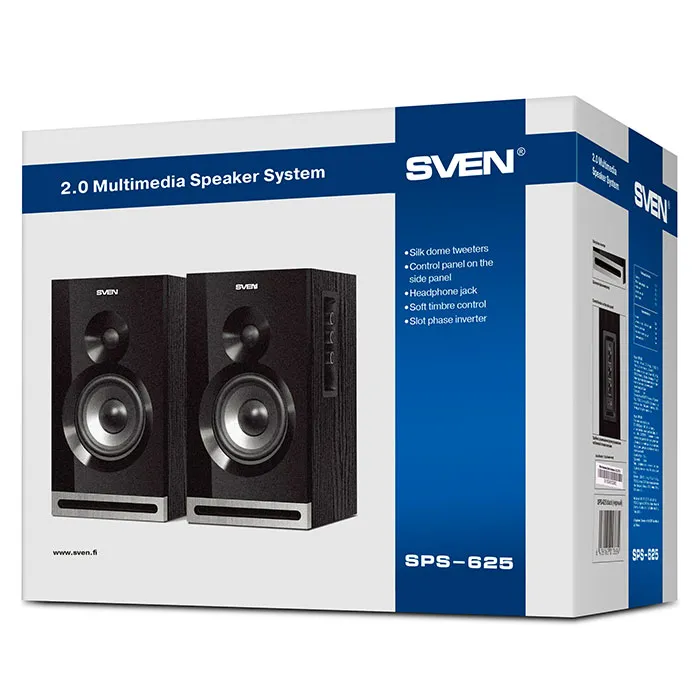 Boxe pentru calculator 2.0 SVEN SPS-625, Negru