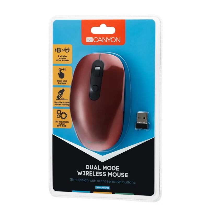Mouse Wireless Canyon MW-9, Roșu