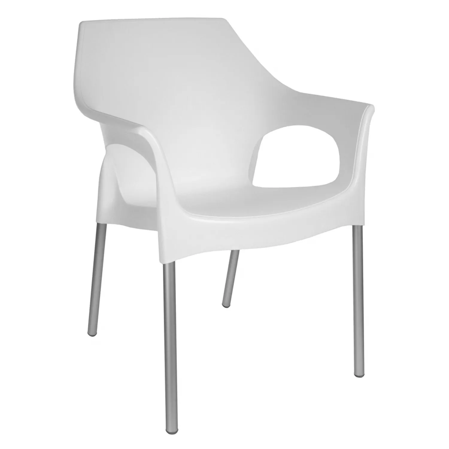 Scaun plastic Stella (alb)