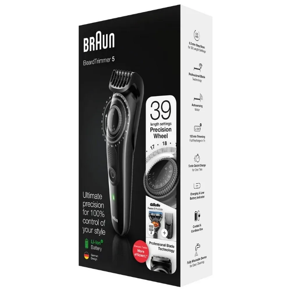 Trimmer pentru bărbați Braun BT5242, Negru
