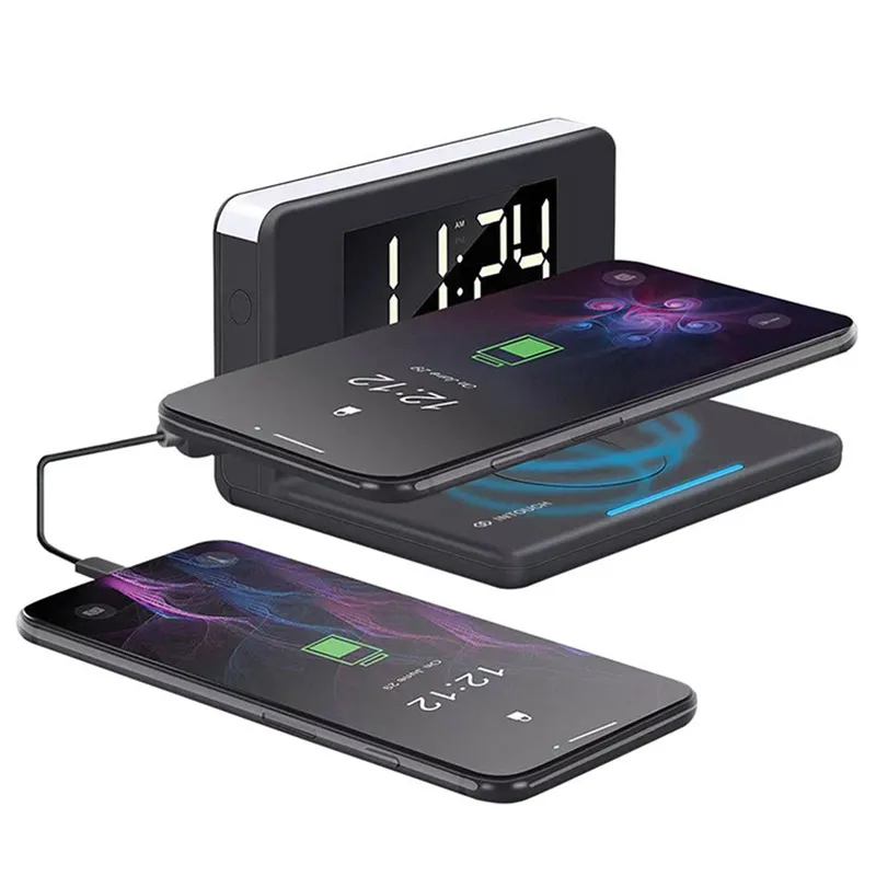 Ceas cu alarmă Cellularline, with Wireless Charging, Negru
