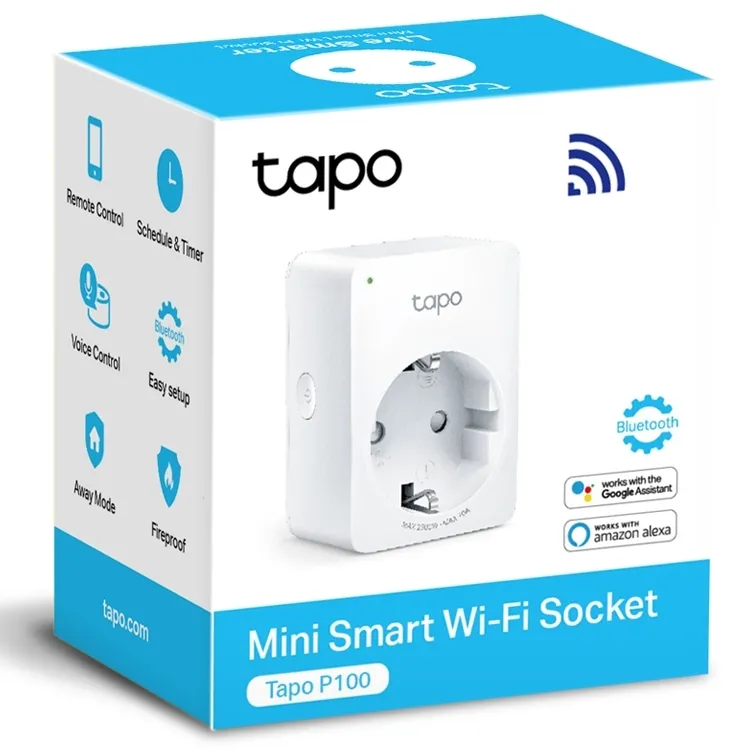 Priză inteligentă TP-LINK Tapo P100, Alb