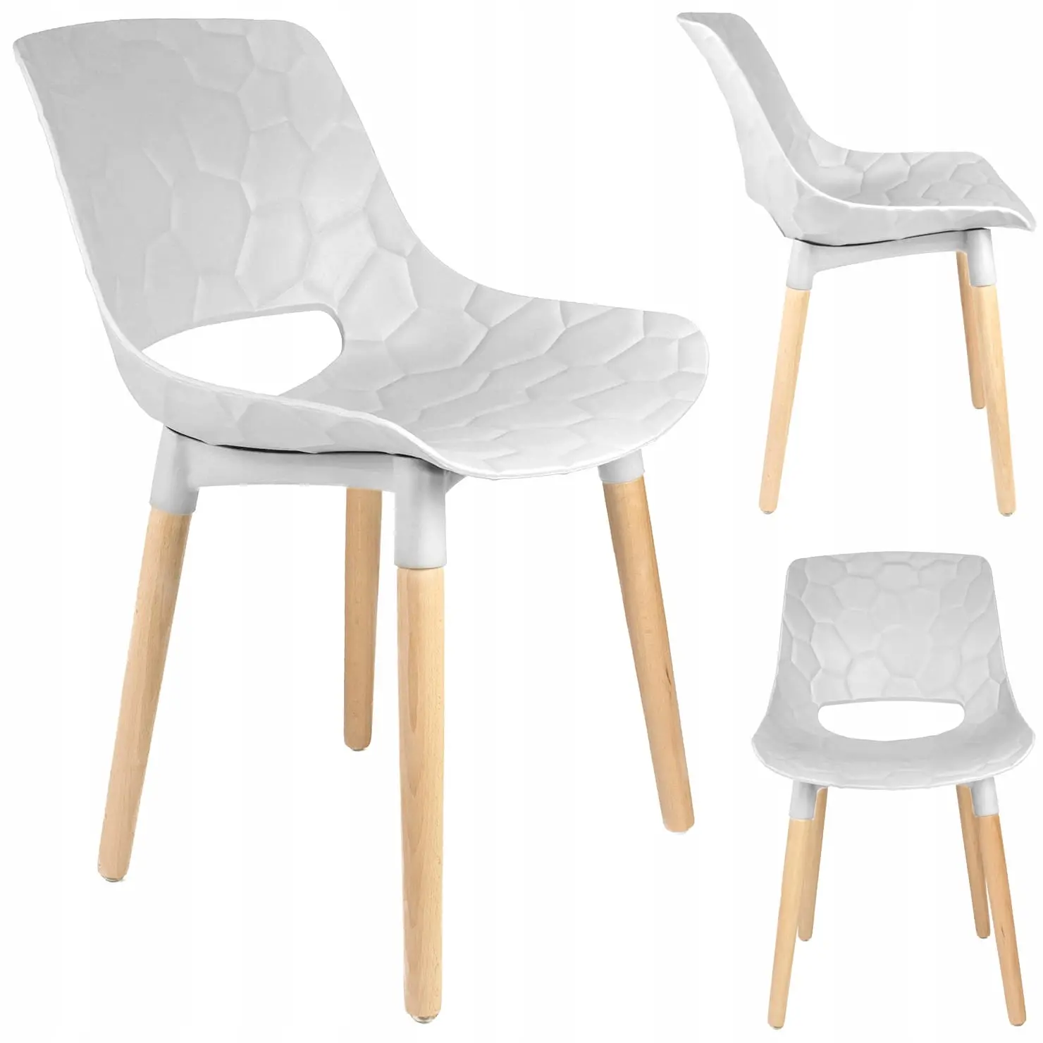Scaun scandinav JUMI DAVIS (alb)