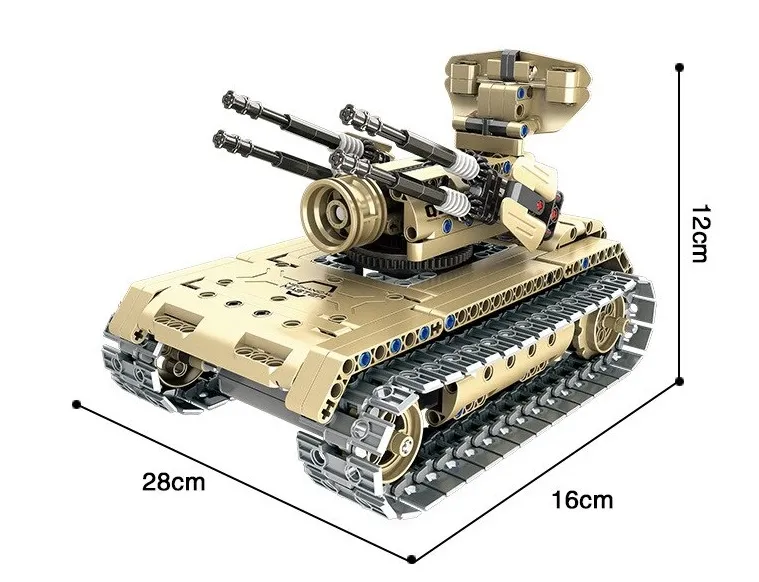 Constructor cu telecomandă XTech Tank & Anti-aircraft