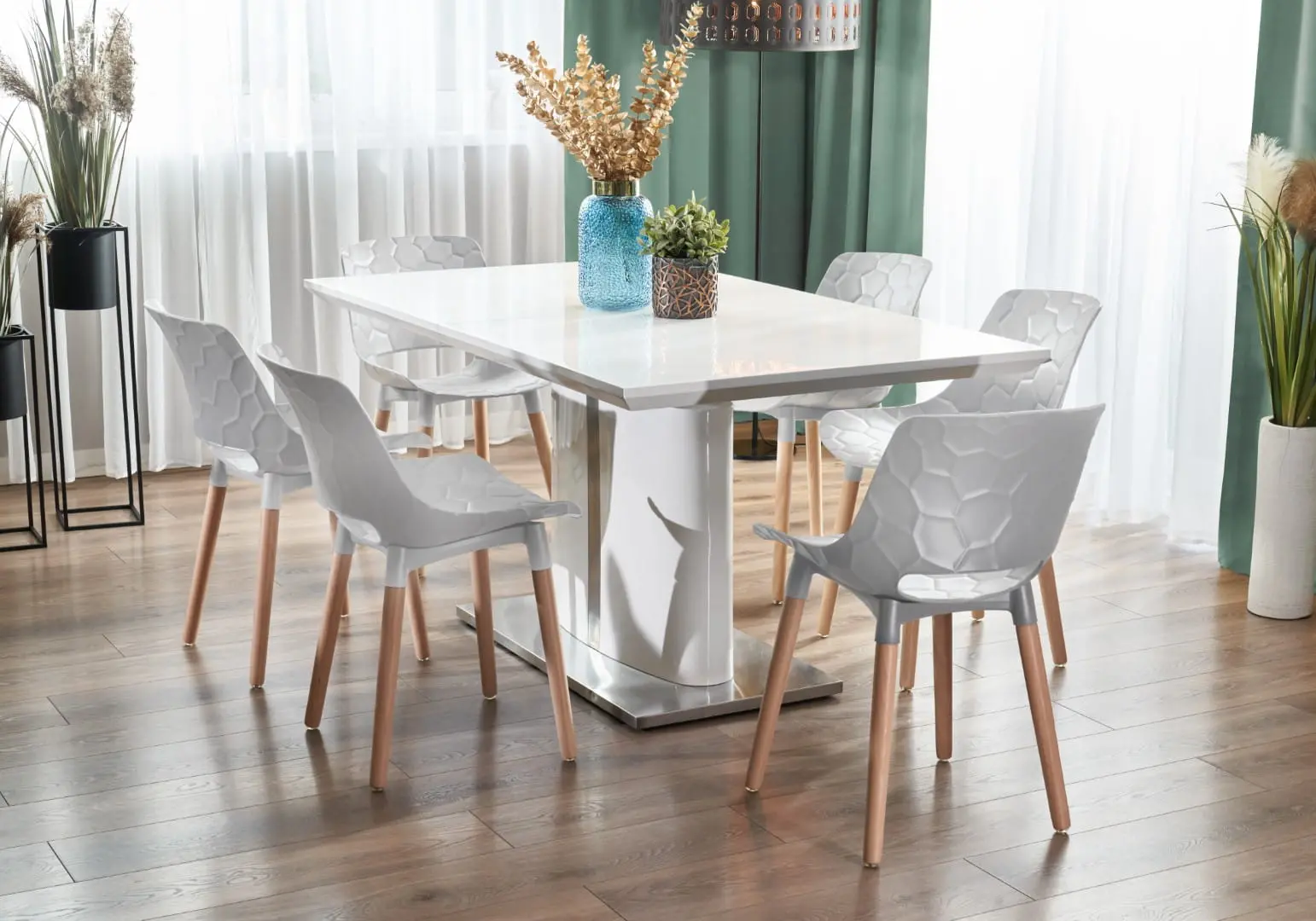 Scaun scandinav JUMI DAVIS (alb)