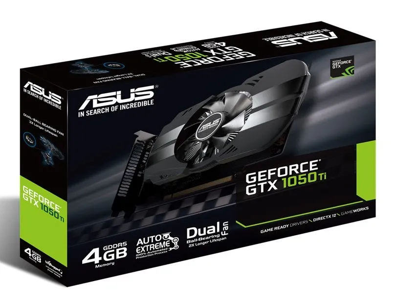 Placă Video ASUS PH-GTX1050TI-4G,  4GB GDDR5 128bit