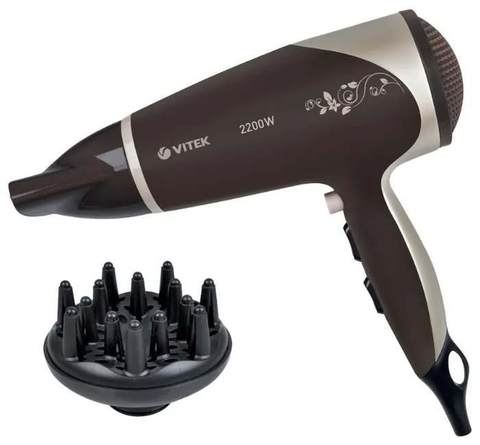 Uscător de păr VITEK VT-2327, 2200 W, Cafeniu