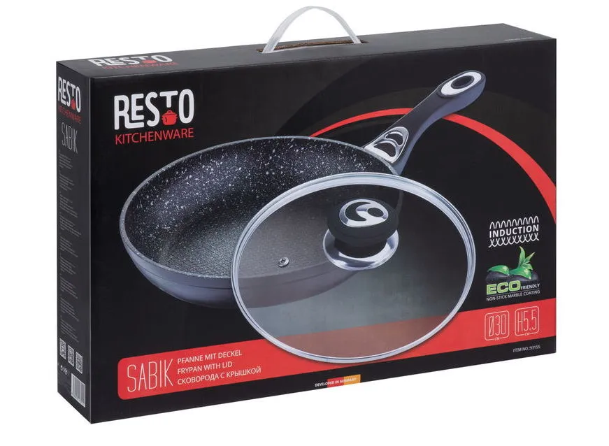 Tigaie RESTO 93155, 30cm, Negru