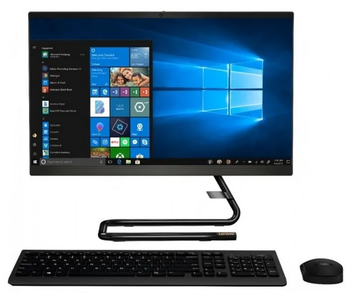 Computer All-in-One Lenovo IdeaCentre A340-22IGM, 21,5", Intel Core i3-10100T, 4GB/256GB, FreeDOS, Negru