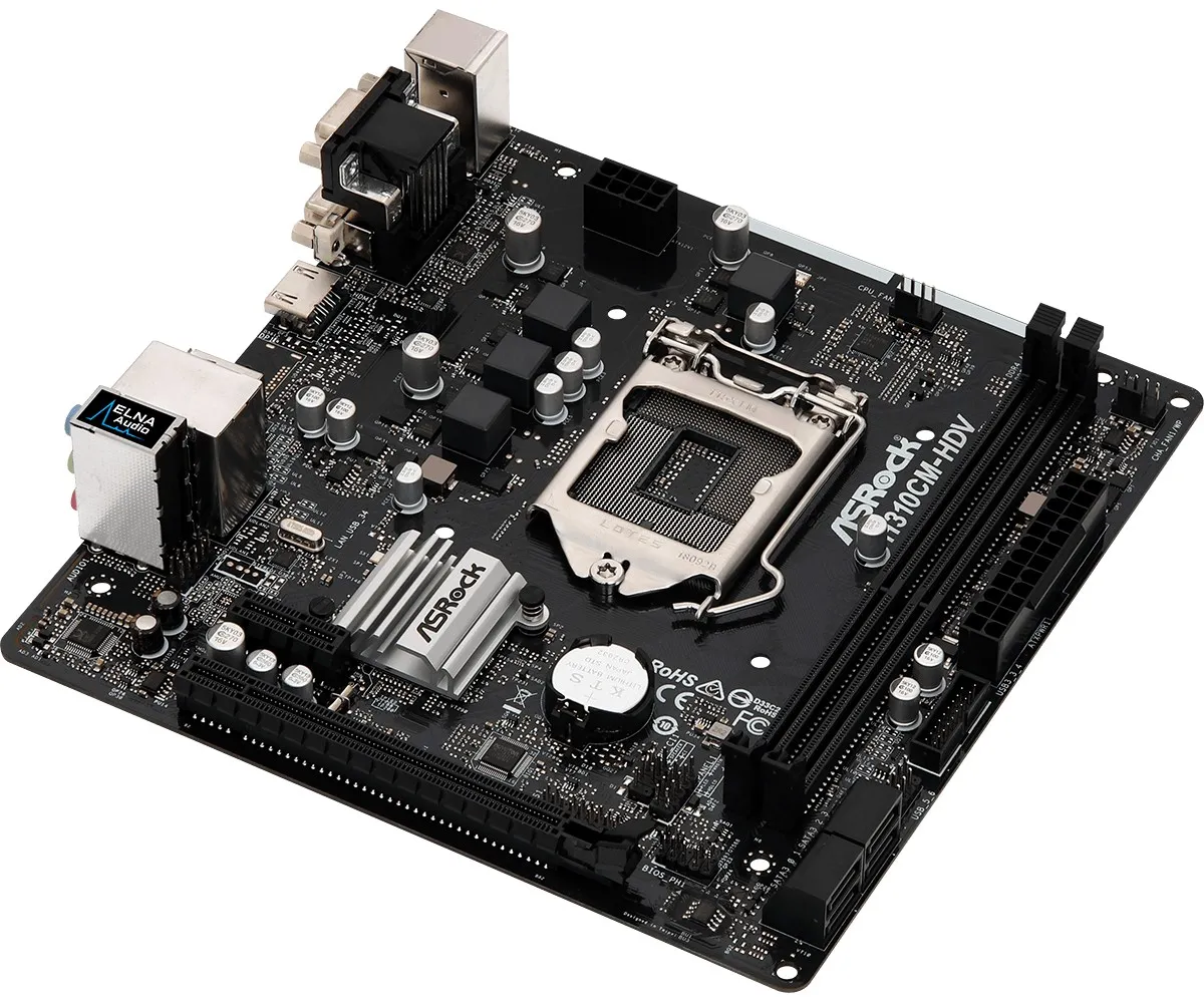 Placă de bază ASRock H310CM-HDV, LGA1151, Intel H310, Micro-ATX