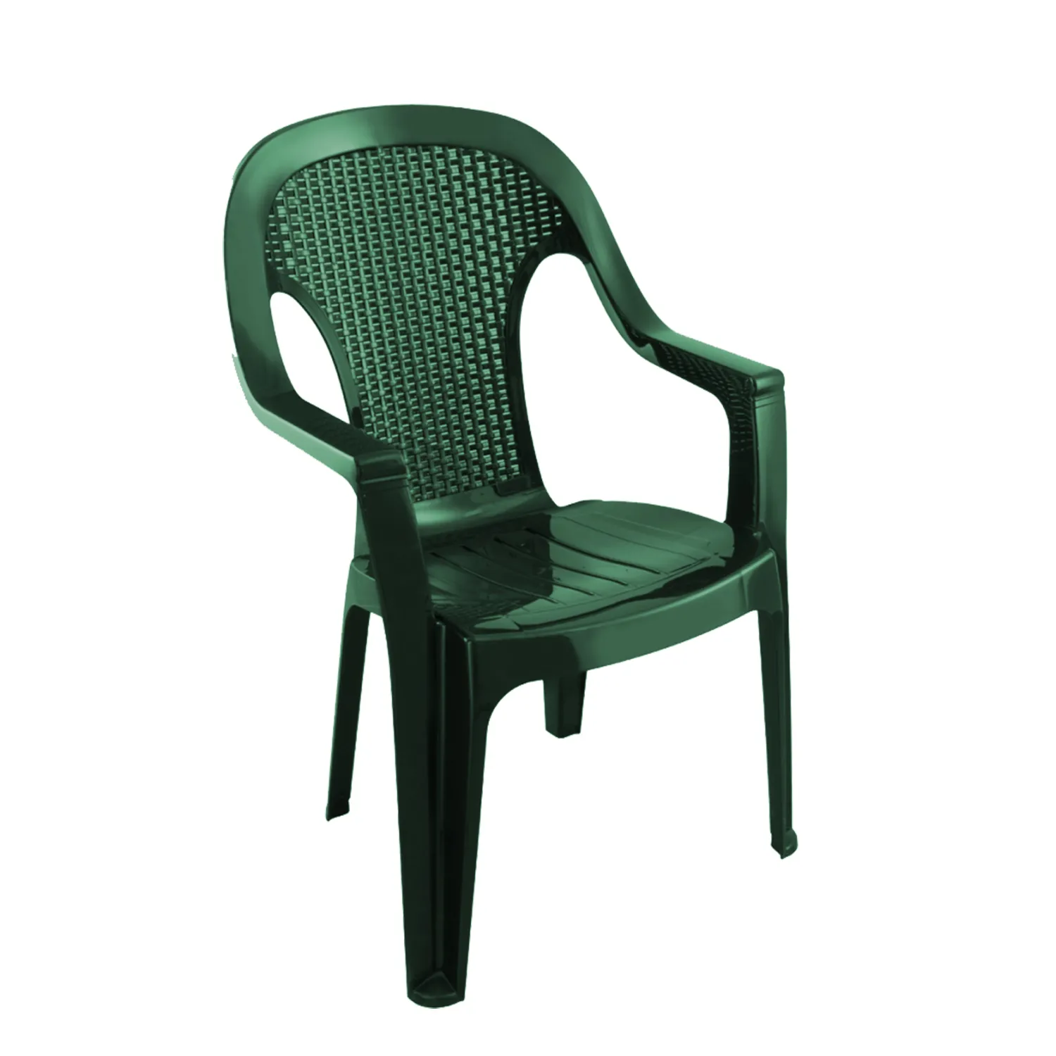 Scaun plastic Valentina Ratan (verde)