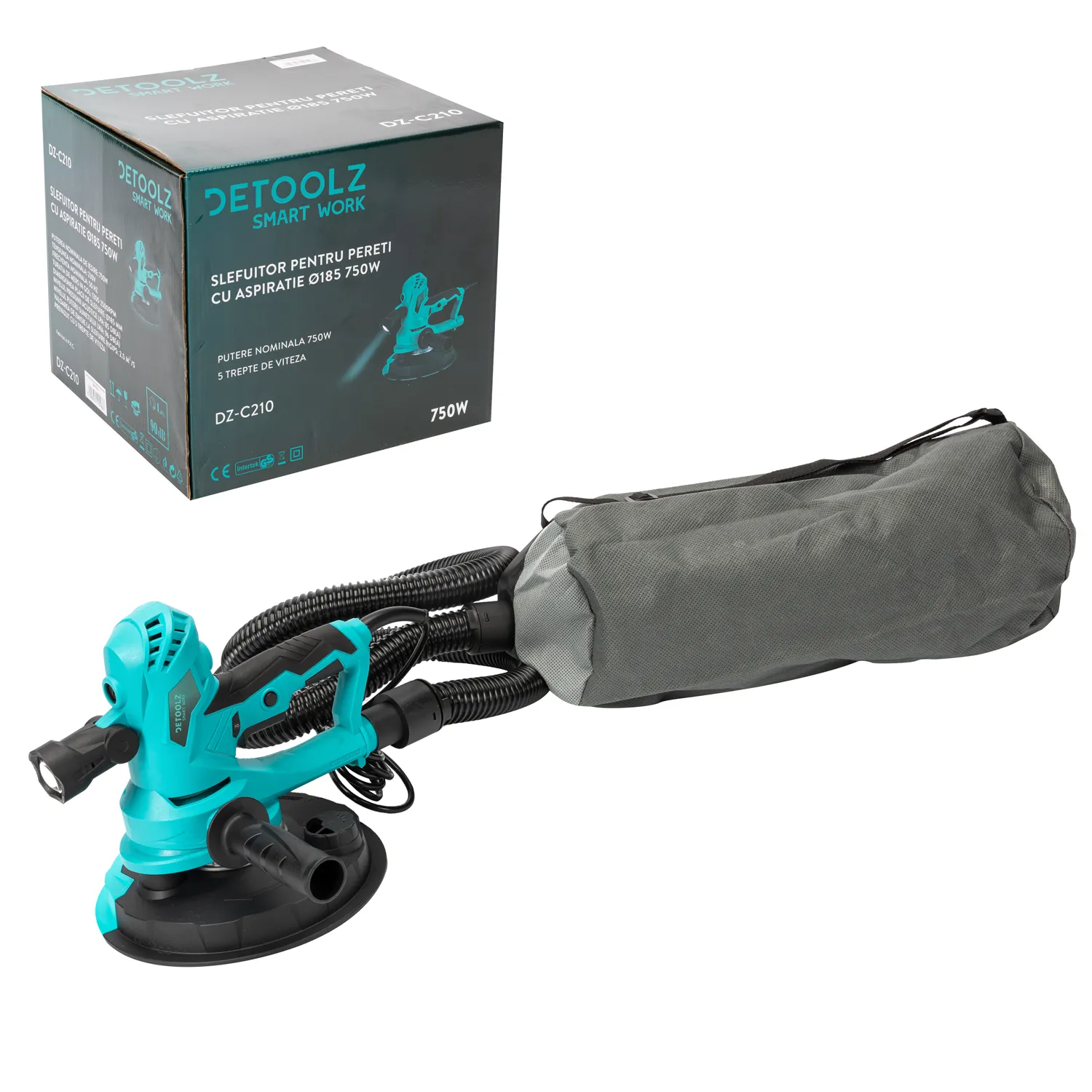 Masina de slefuit pereti Detoolz cu aspiratie 750W 