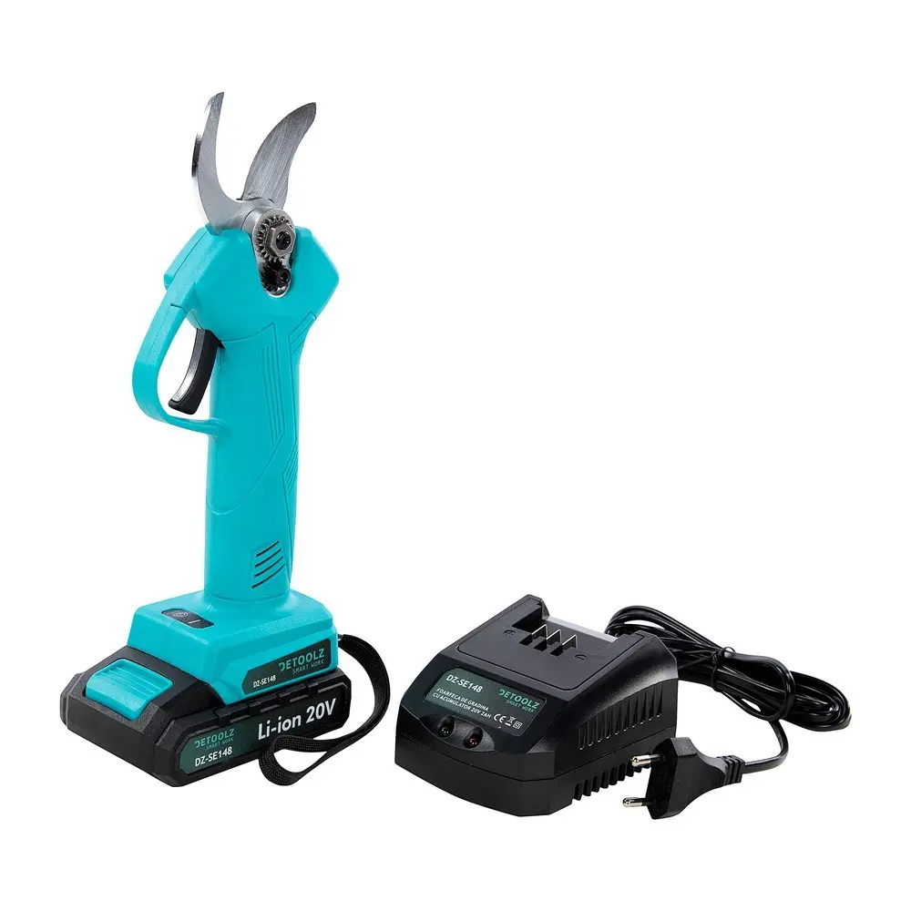 Foarfeca de gradina cu acumulator Detoolz 20V 2Ah 