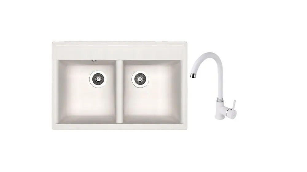 SET chiuveta Dr Gans Astra 780 + SanDonna F 7073 alb 