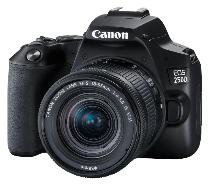 Aparat foto DSLR Canon EOS 250D + EF-S 18-55 DC III, Negru