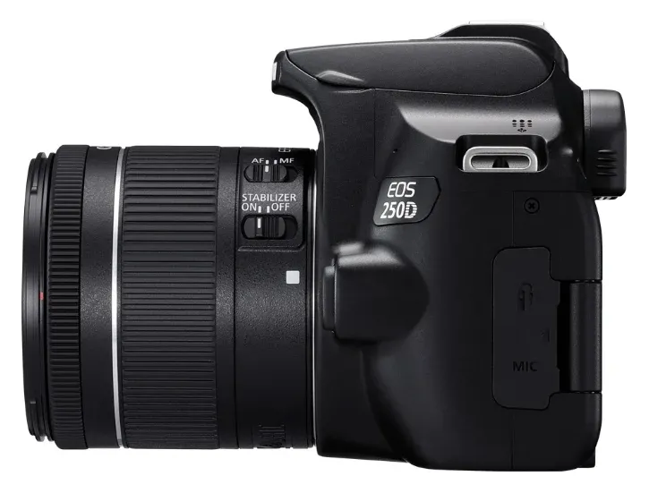 Aparat foto DSLR Canon EOS 250D + EF-S 18-55 DC III, Negru