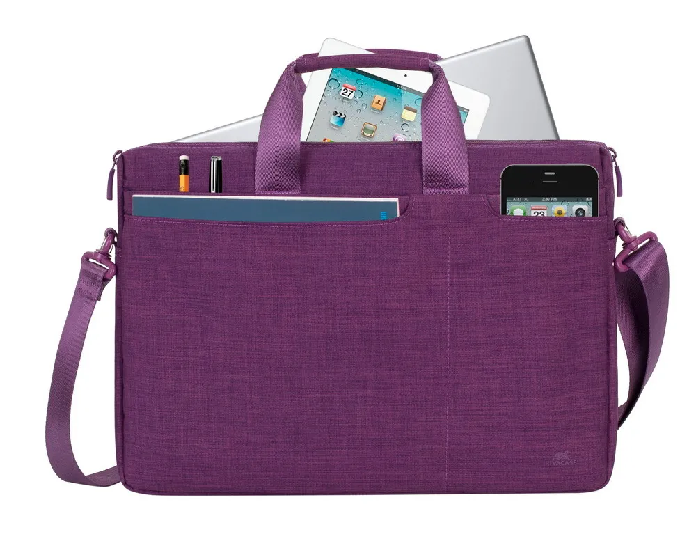 Geantă pentru Laptop RivaCase Biscayne, 15.6", Poliester, Violet