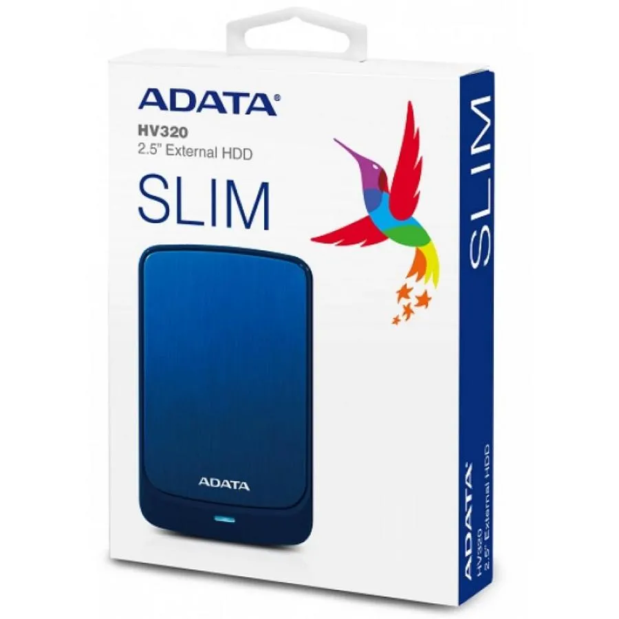 HDD portabil extern ADATA HV320,  2 TB, Albastru (AHV320-2TU31-CBL)