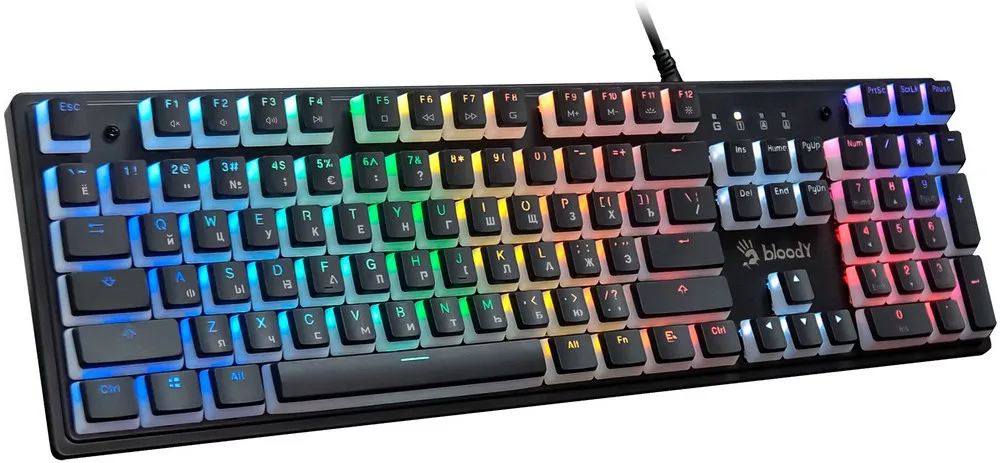 Tastatură Bloody S510R, Cu fir, Pudding Black