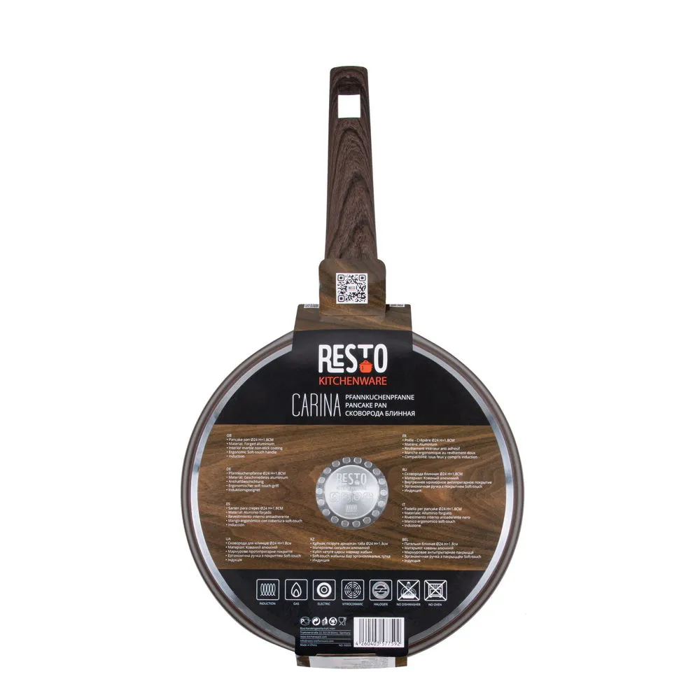 Tigaie pentru clătite RESTO 93025, 24cm, Negru